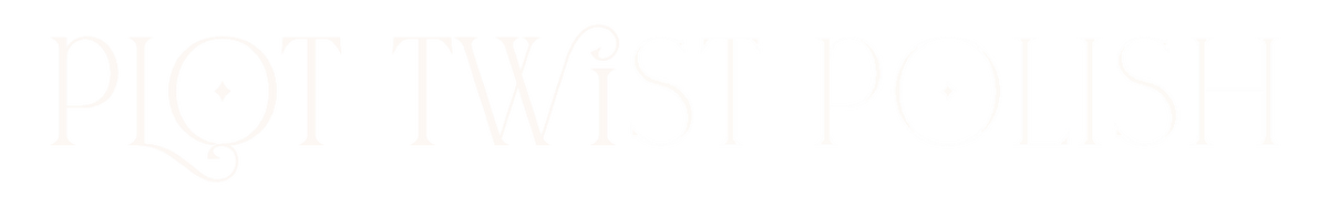 The logo "Plot twist polish" in white font